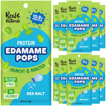 Crunchy roasted Edamame Beans snack (10 Pack sea salt) high Protein snack dry roasted edamame. Healthy keto snacks for adults & 