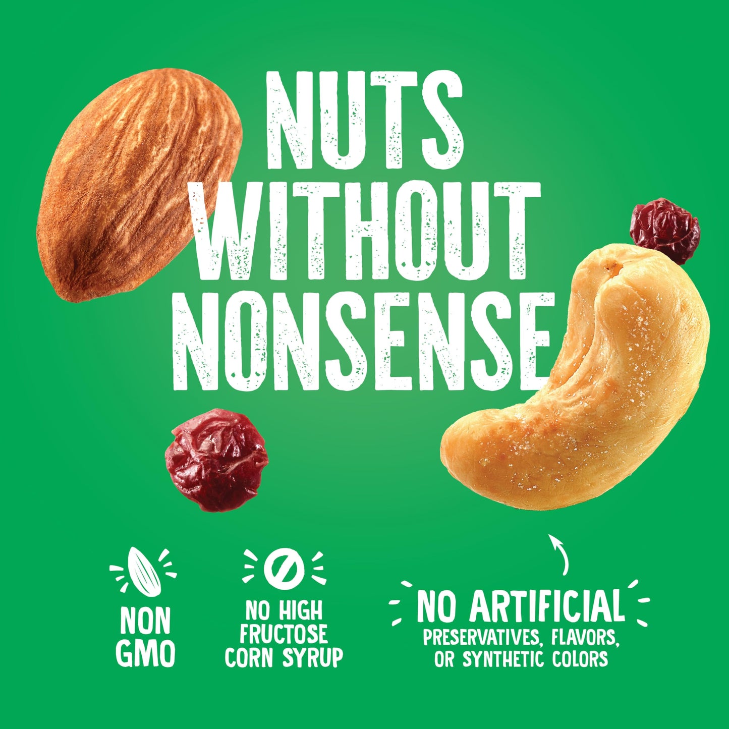 Emerald Nuts Cashews and Almonds with Dried Cranberries 7 Ct (1-Pack) | 100-Calorie Individual Packs of Nut Blend and Dried Frui