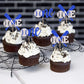 24 Pcs Baseball One Cupcake Toppers Glitter First Birthday Baseball Cupcake Picks For Baseball Sports Theme Baby Shower 1St Birt