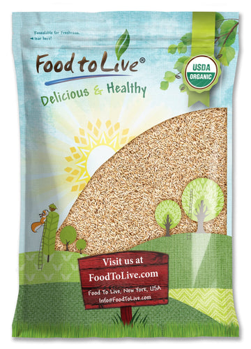 Food to Live Organic Rye Berries - Non-GMO, Kosher, Raw, 10 Pound Bulk Seeds, Product of the USA