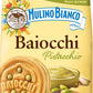 Mulino Bianco Biscotti Baiocchi Al Pistacchio, Biscotti Con Pistacchio E Pastafrolla Ideali Per Colazione O Merenda, Senza Olio Di Palma, 1 Sacchetto Da 240G