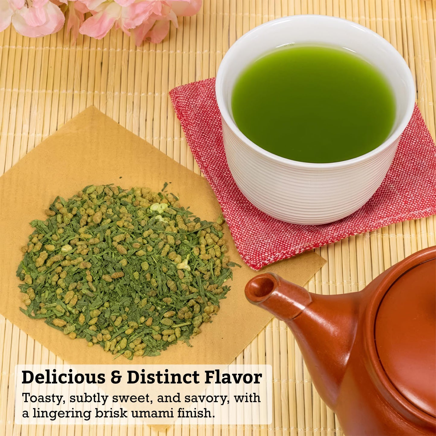 Sugimoto Tea Japanese Matcha Genmaicha Loose Leaf 3.5 Oz (100 G) Pack Of 3, Matcha And Roasted Rice Green Tea Blend Made In Shiz