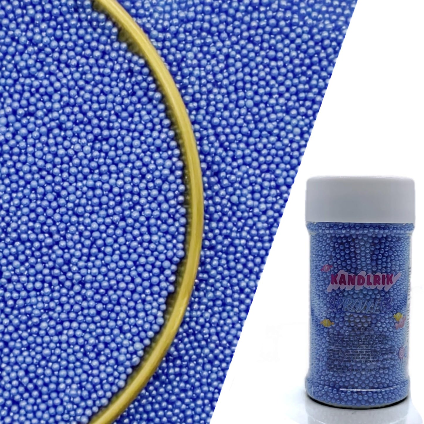 Edible Royal Blue Sprinkles Candy 2mm Mini Pearls Cake Decorations Cupcake Toppers Cookie Decorating Perfect for Wedding Party V