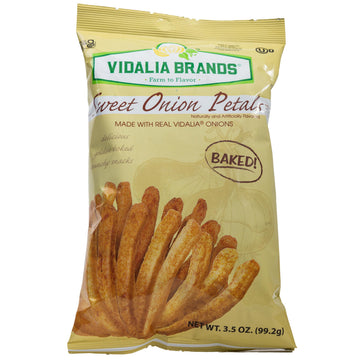 Vidalia Brands Sweet Onion Petals, Baked Crunchy Snack, Made with Real Vidalia Onions, Gluten-Free, Delicious Golden-Baked Chips