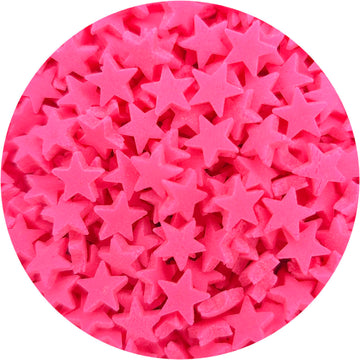 NCS Pink Star Edible Sprinkles, 8 ounces - Great for Cupcakes, Cookies, Cakes, Cakes Pops