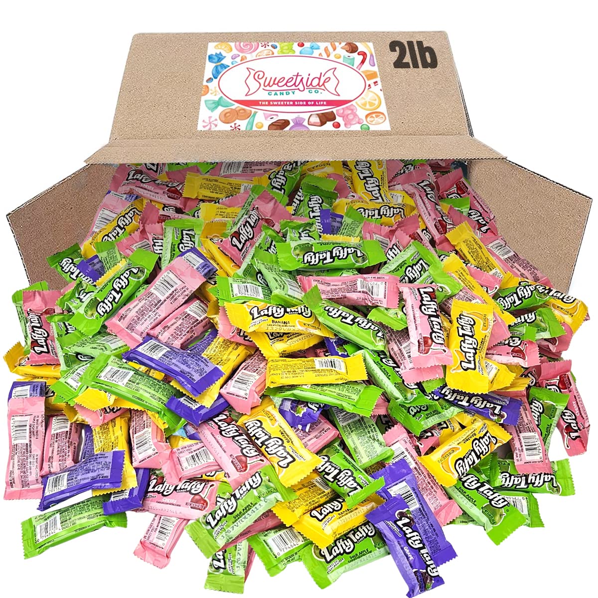 Laffy Taffy - Laffy Taffy Candy - Banana, Grape, Sour Apple, Flavors - Chewy & Tangy Laffy Taffy Bulk Candy Individually Wrapped
