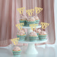 Gyufise 24Pcs Cupcake Toppers Glitter Number 70 Decorations for 70th Birthday, Small, Gold 70, Paper