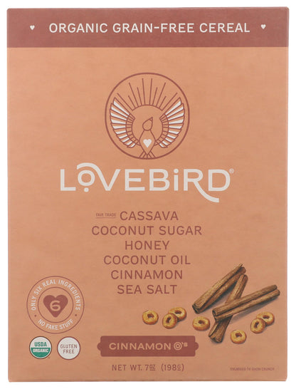 Lovebird Organic Grain Free Cinnamon Os Cereal, 7 OZ
