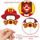 C L Cooper Life Fire Truck Cupcake Toppers, 6 Piece Set, Cardboard, Fire Engine Theme