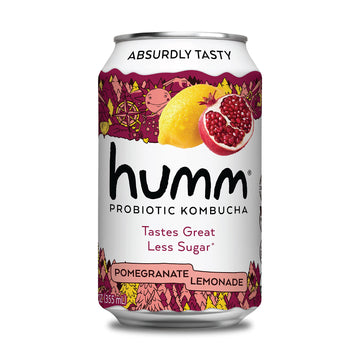 Humm Kombucha Pomegranate Lemonade - Organic, Vegan & Gmo-Free (12 Pack)