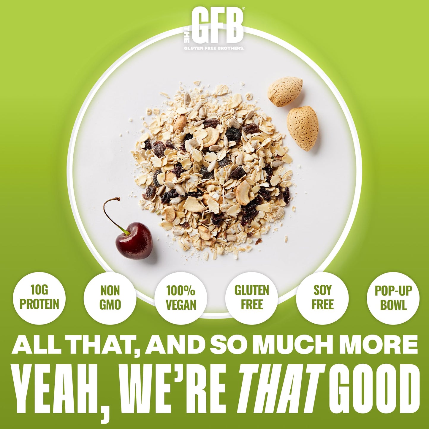 The Gluten Free Brothers Protein Oatmeal Cups - Gluten Free Fruit, Nuts And Seeds Oatmeal Pouches - Instant Hot Breakfast Cereal