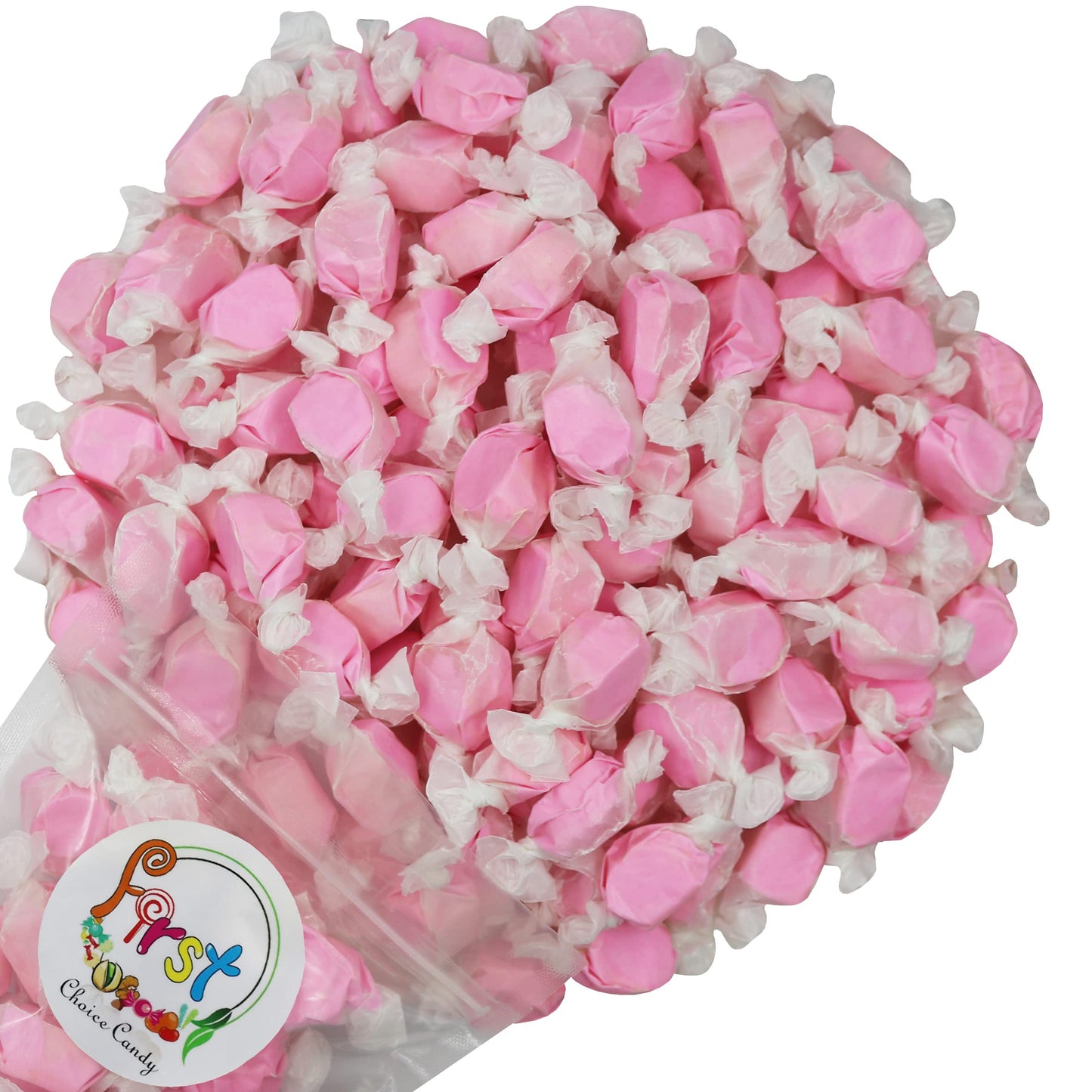 Variety Gourmet Saltwater Taffy (Pink Bubble Gum, 5 Pound)