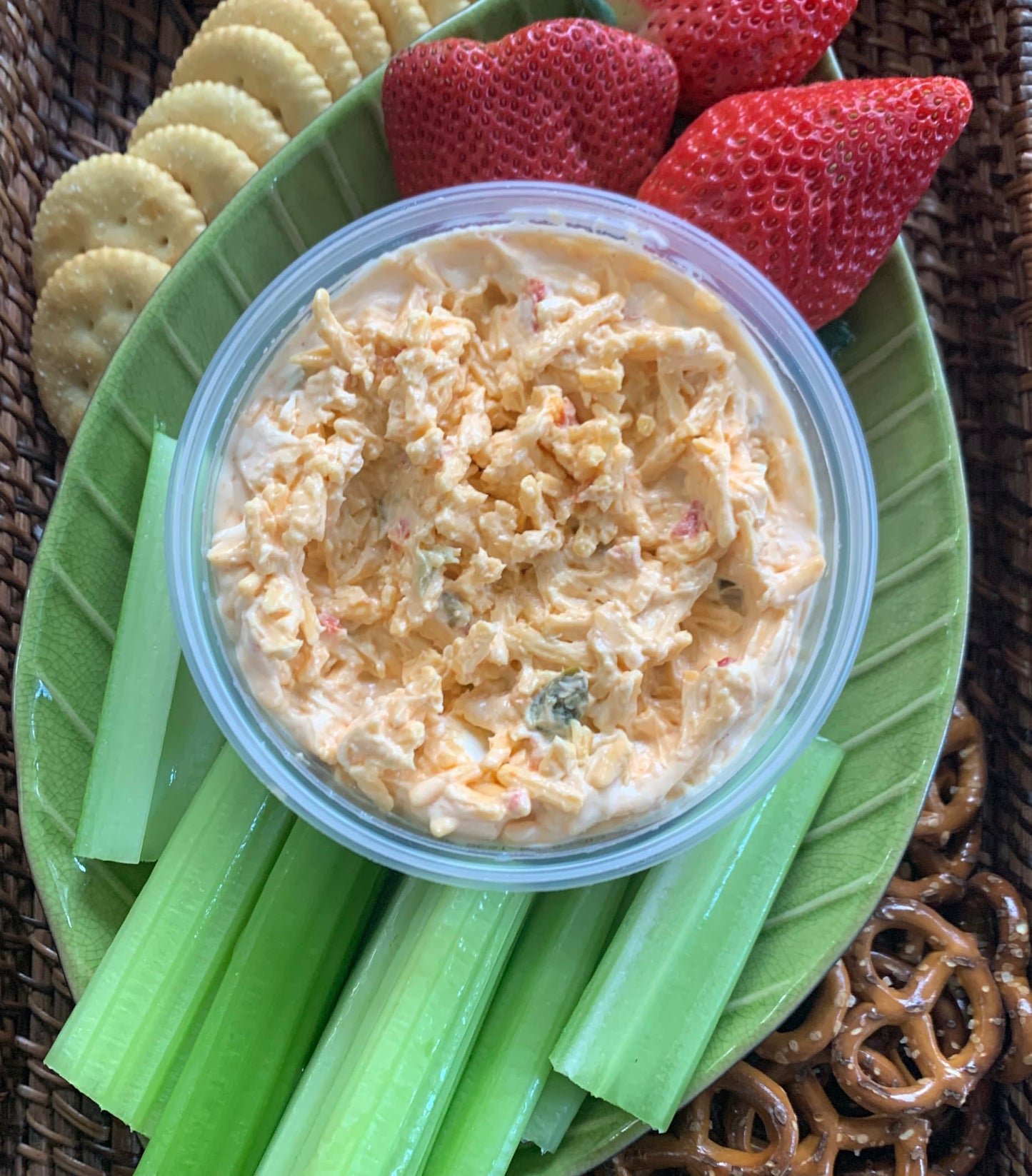 PALMETTO CHEESE Jalapeno Pimento Cheese Spread - Homestyle Spreadable Cheddar Cheese for Holiday Sides and Appetizers, Burgers,