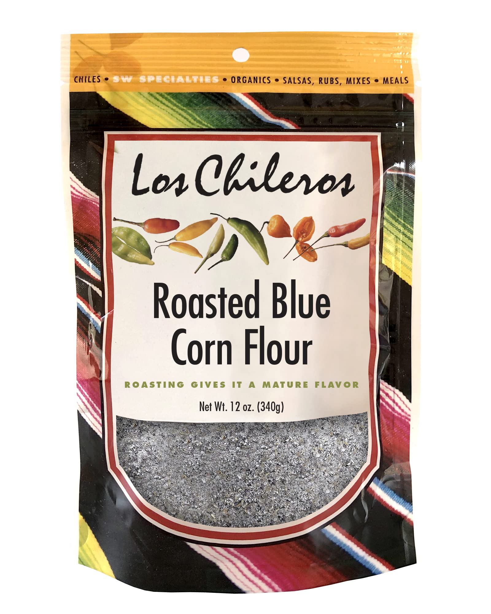 Los Chileros Blue Corn Flour, 12 Ounce
