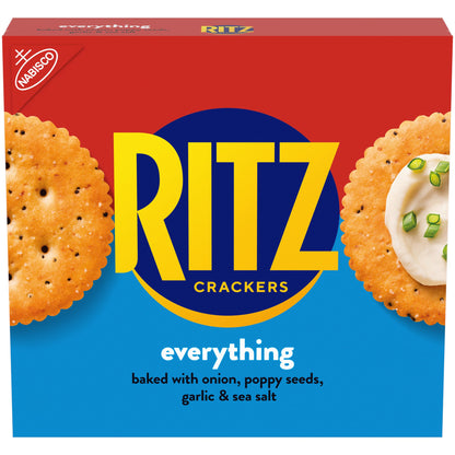 RITZ Everything Crackers, Snacks for Kids and Adults, Lunch Snacks, 13.7 oz
