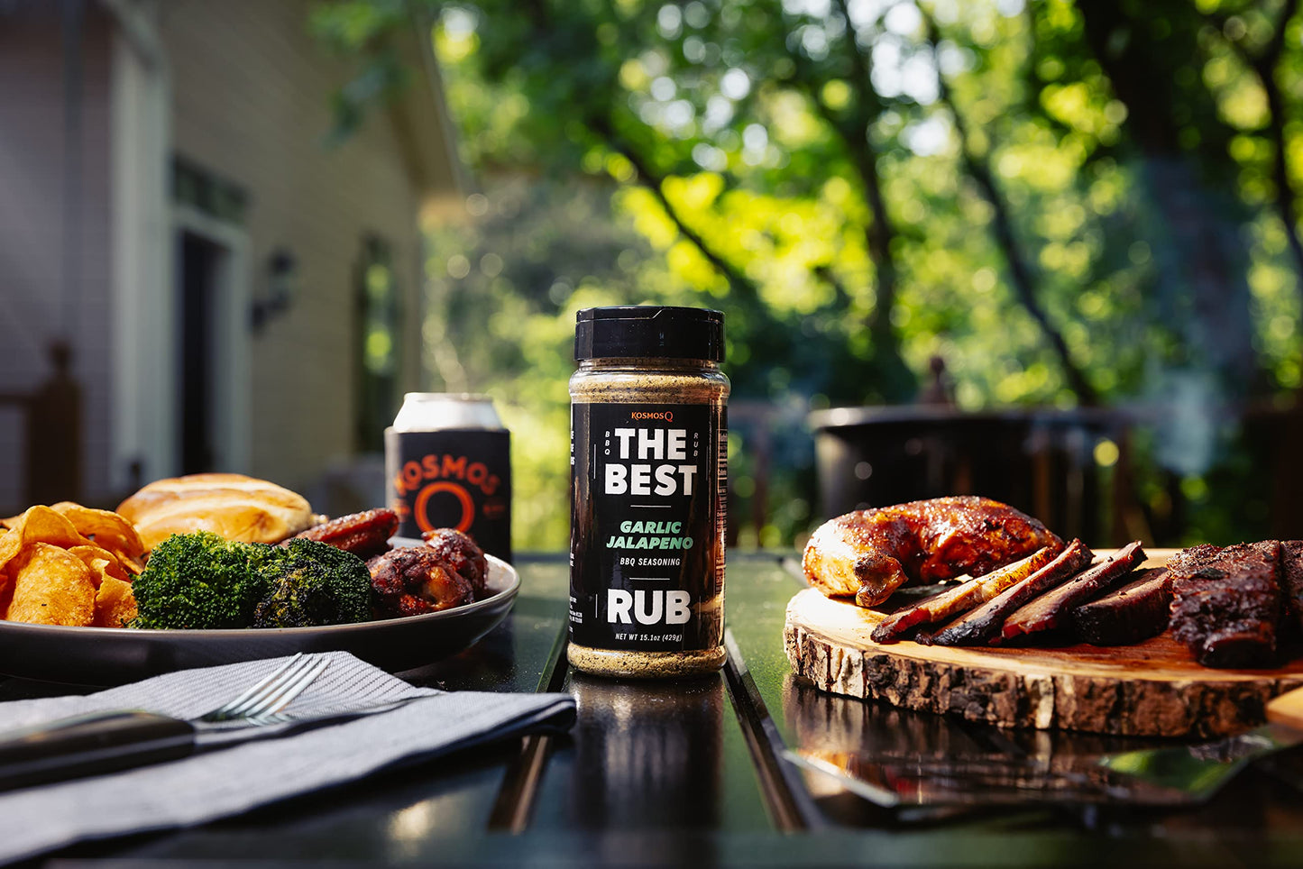 Kosmos Q The Best Garlic Jalapeno Rub - Garlic Jalapeno Pepper Seasoning  Bbq Dry Rub - Use On Chicken, Shrimp, Wings, Salmon  V