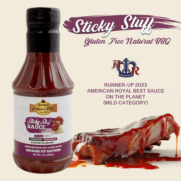 Fat Boy Hickman'S Bbq Sticky Stuff Sauce Pack Of 2 - Perfect For Beef, Pork, Chicken, Pulled Pork And Ribs - Clean Ingredients,