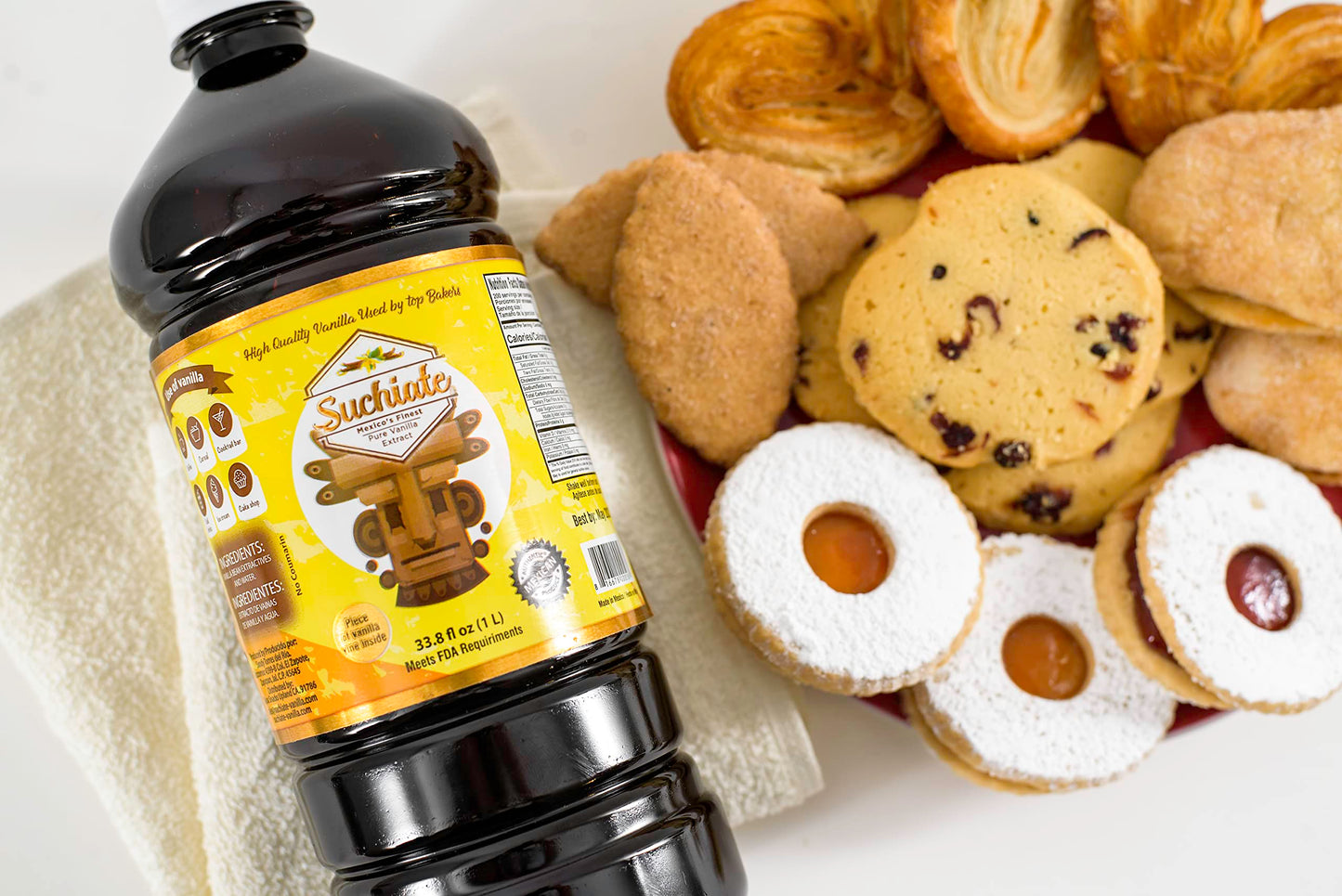 Suchiate Pure Vanilla | Mexican Vanilla For Baking And Desserts | Made With Real Vanilla Bean | Vainilla Mexicana Buena 33.8Oz (