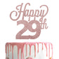 Lingteer Happy 29Th Birthday Cake Topper - Cheers To 29Th Birthday 29 Years Old Birthday Party Cake Decorations Sign.