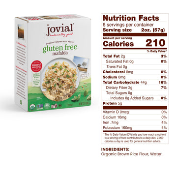Jovial 100% Organic Gluten Free Brown Rice Mafalda - Mafalda Pasta Noodles, Healthy Pasta, Whole Grain Pasta, Organic Pasta, Gluten Free, Dairy Free, Cooks Firm, Made In Italy - 12 Oz