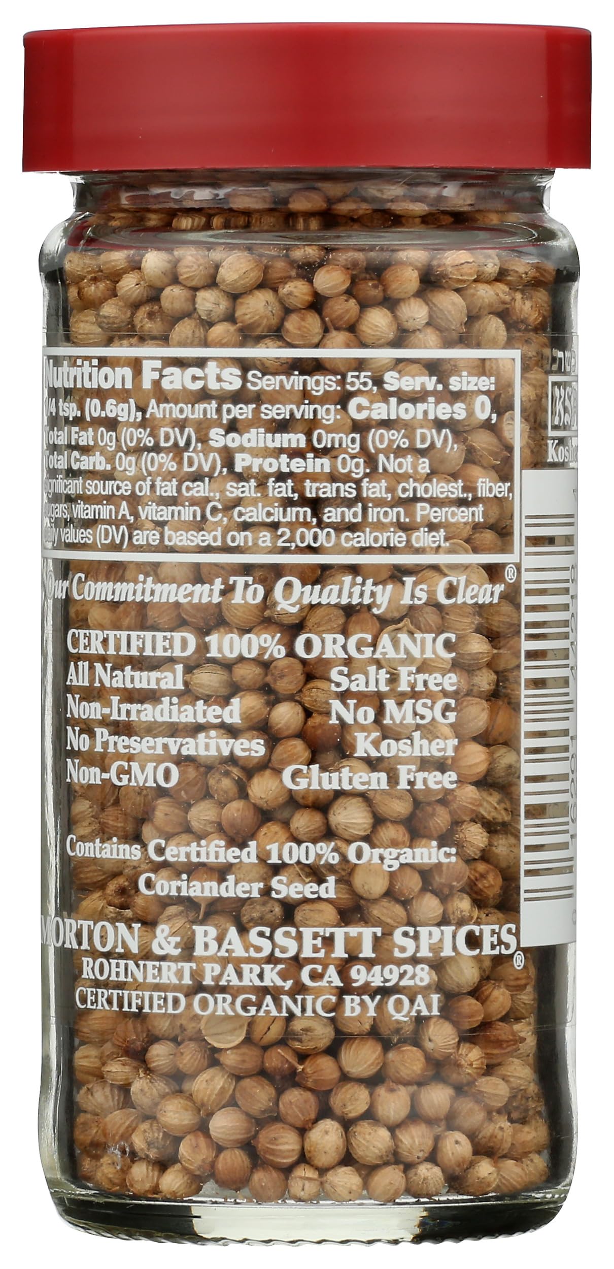 MORTON & BASSETT Organic Coriander Seed  1.2 OZ