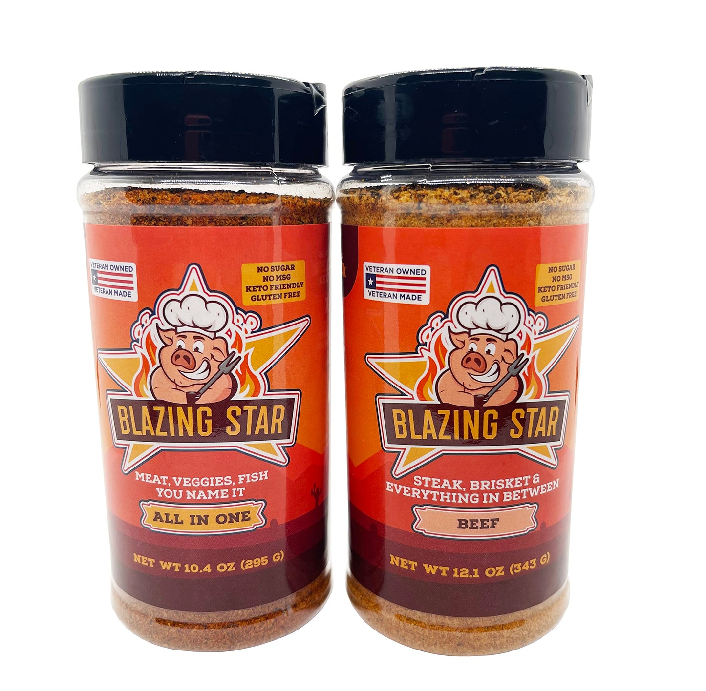 Blazing Star BBQ Sugar Free All-In-One Seasoning & Beef Rub, 16 Ounce (Pack of 2)