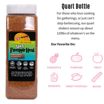 Dizzy Pig Tropical Seasoning Rub, Spicy Pineapple Head, 34.88 oz, MSG Free, Gluten Free