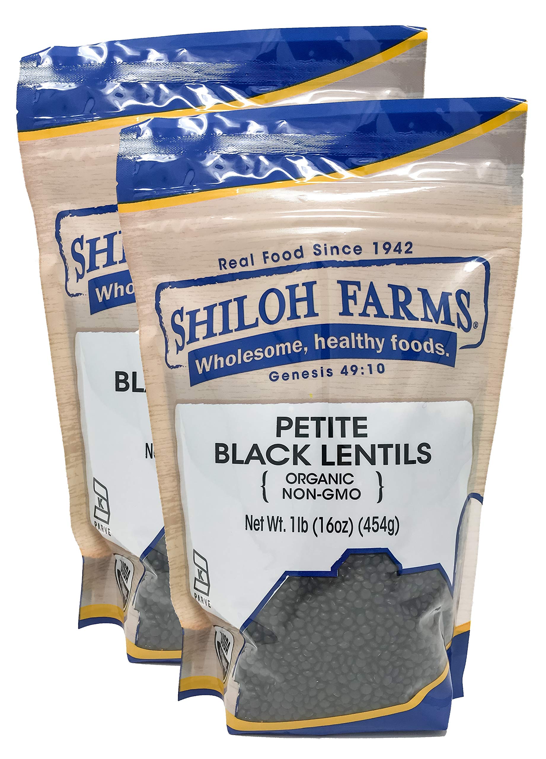 Shiloh Farms - Organic Petite Black Lentils 16 oz - 2 Pack
