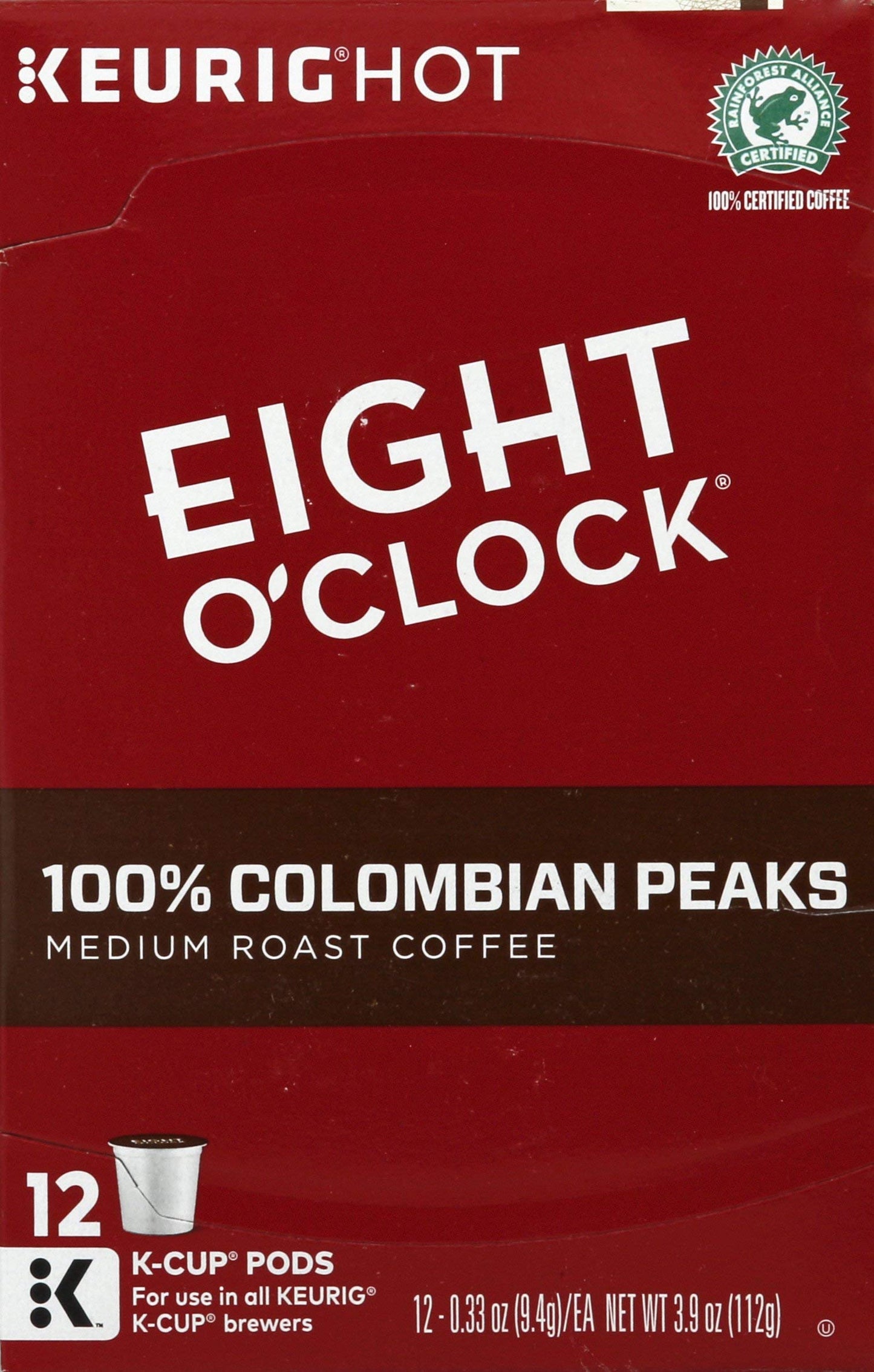 Eight OClock Coffee K-Cup Colombian Peaks, 12 Count, 3.9 oz, Model 5000346166