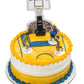Decoset Basketball All Net Cake Topper, 5-Piece Cake Decoration Set, Birthday Decorations With 3 Figurines And Backboard, For Al