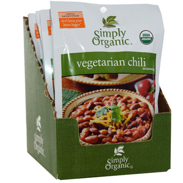 Simply Organic Vegetarian Chili, Certified Organic | 1 oz | Pack of 12