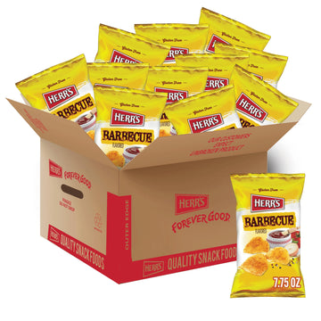Herr's Barbecue Potato Chips, 7.75 Ounce (Pack of 12 Bags) - Smoky and Savory Barbecue Chips - Great for Summer Cookouts and Par