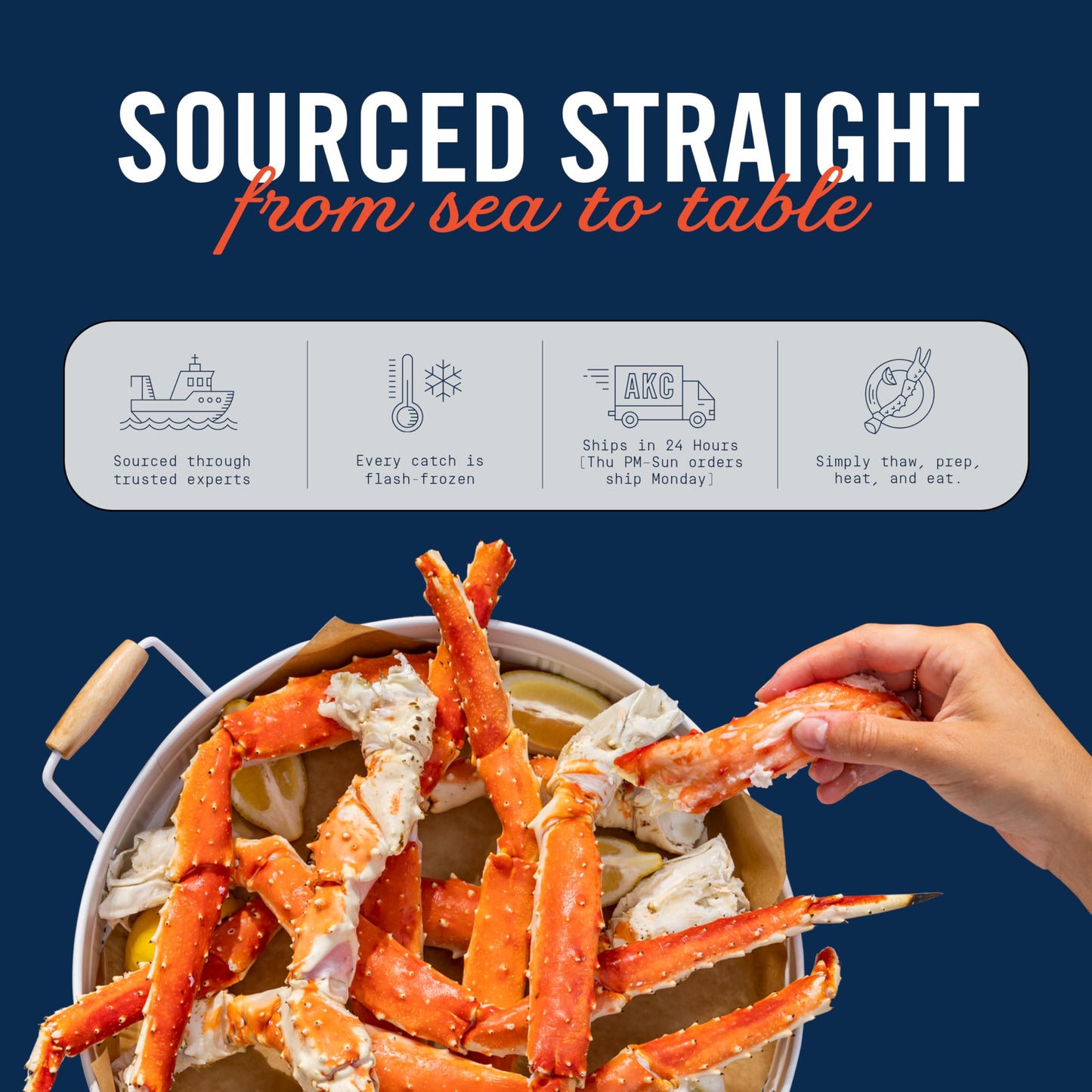 ALASKAN KING CRAB CO.: Red King Crab Legs  XXL  6lbs (About 6 Legs) Wild Caught  Pre-Cooked Flash Frozen Seafood Meat  Rich Flavor and Natural Sweetness with Firm Tender Texture  Steam  Grill or Broil