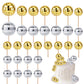 PEUTIER 30pcs Disco Ball Cupcake Toppers, Retro Cake Decorations, 70s Theme Party Supplies, Silver & Gold