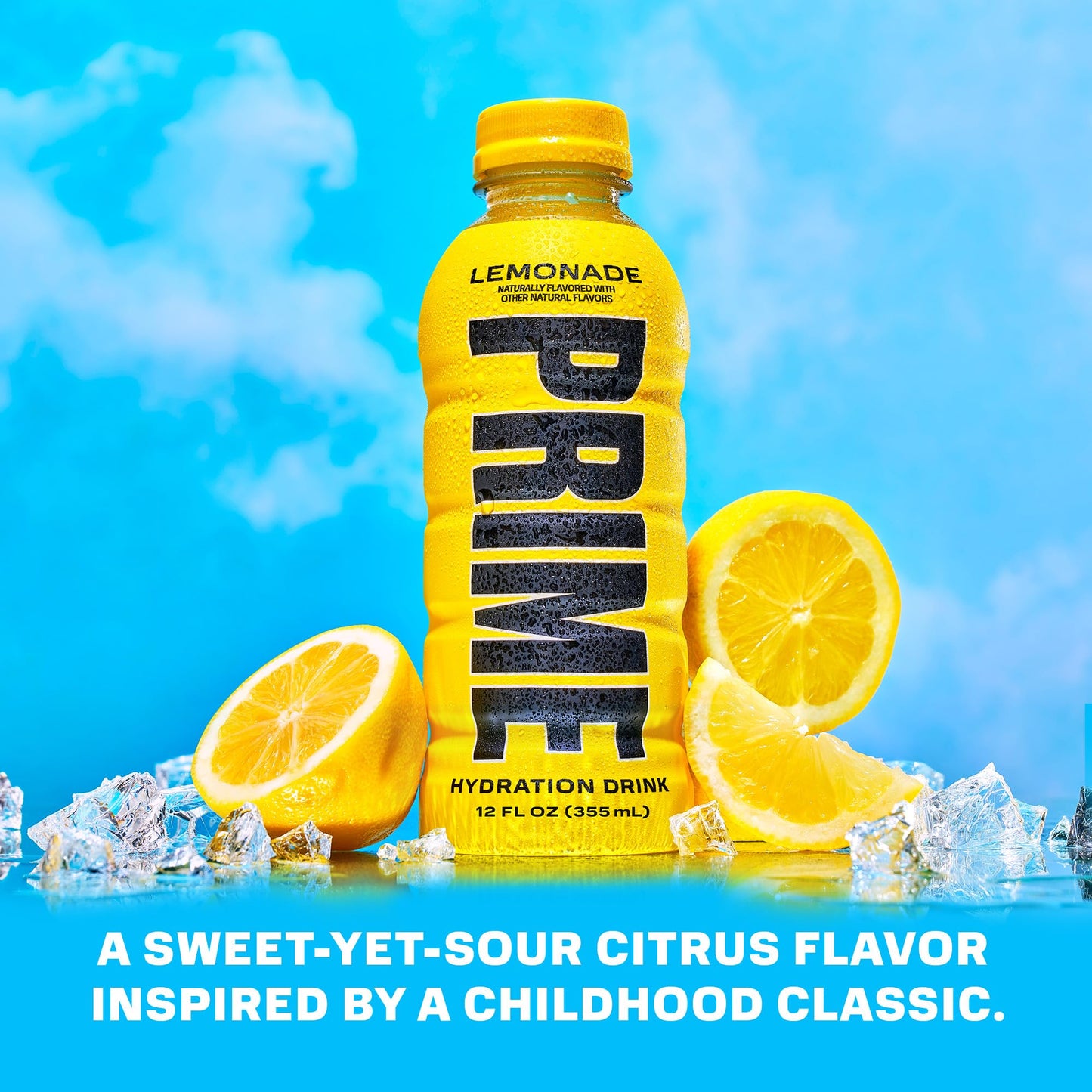 PRIME HYDRATION Variety - ICE POP  Strawberry Banana  Lemonade  Sports Drinks  Electrolyte Enhanced for Ultimate Hydration  250mg BCAAs  B Vitamins  Antioxidants  Low Sugar  12 Fl Oz  15 Pack