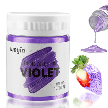 Purple Edible Art Decorative Paint -Vibrant Color Food Coloring Upgraded Edible Glitter Decorative Cake Paint For Baking, Cupcak