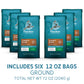 Caribou Coffee, Medium Roast Naturally Decaffeinated Ground Coffee - Caribou Blend 72 Ounces (6 Bags Of 12 Ounces)