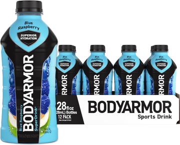 BODYARMOR Sports Drink Sports Beverage, Blue Raspberry, Coconut Water Hydration, Natural Flavors With Vitamins, Potassium-Packed