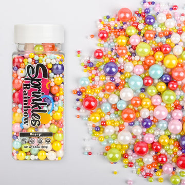 Bayep Rainbow Sprinkles For Cake Decorating Edible Pearl For Ice Cream, Cookies, Baking, Cupcake Topper Colorful Sprinkles Perfe