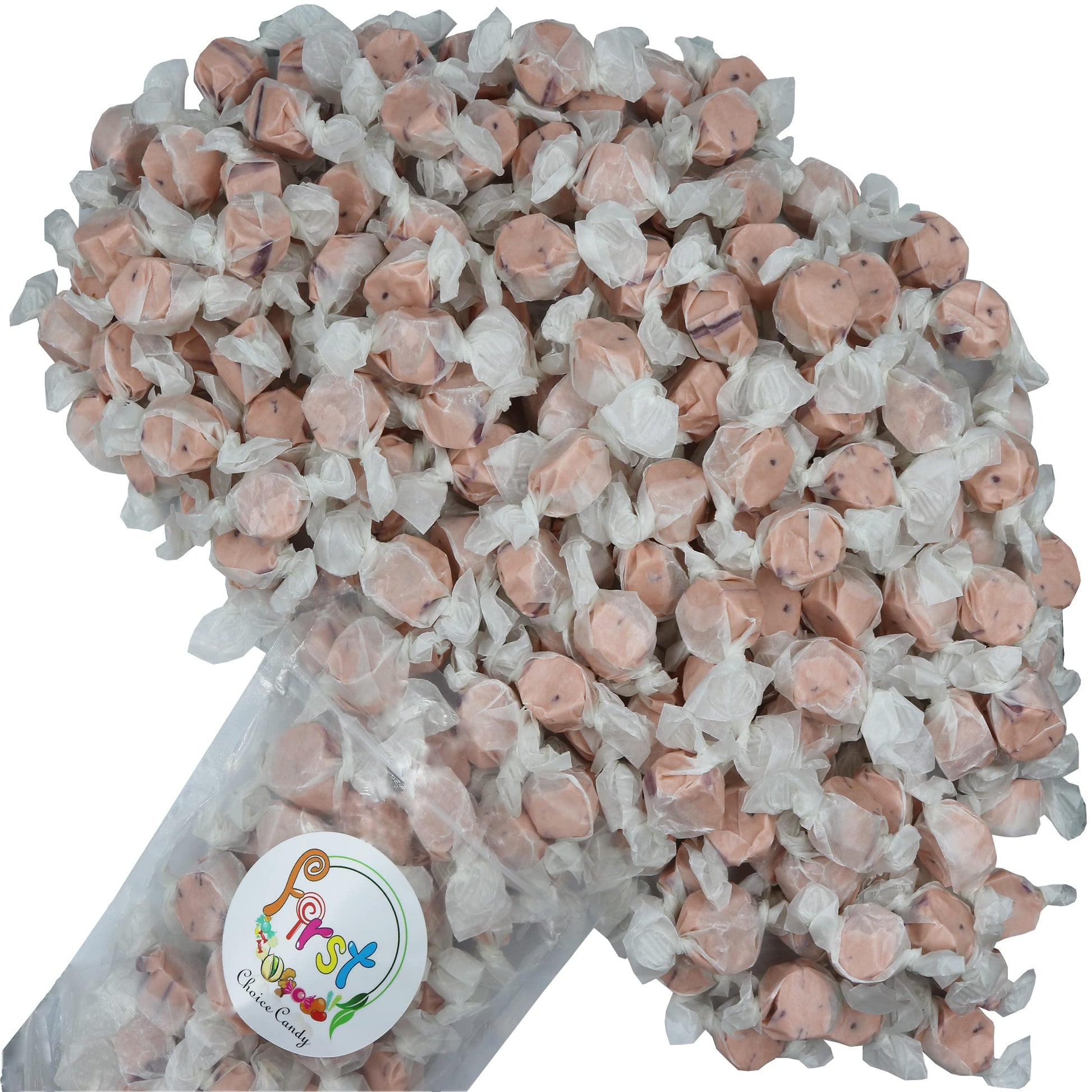 FirstChoiceCandy Gourmet Salt Water Taffy, Root Beer, 2 Pound, Blue/Lime/White/Red/Purple