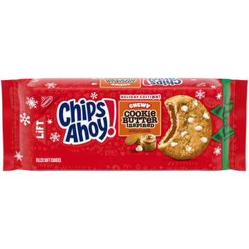CHIPS AHOY! Chewy Cookie Butter-Inspired Cookies  Limited Edition Holiday   9.9 oz