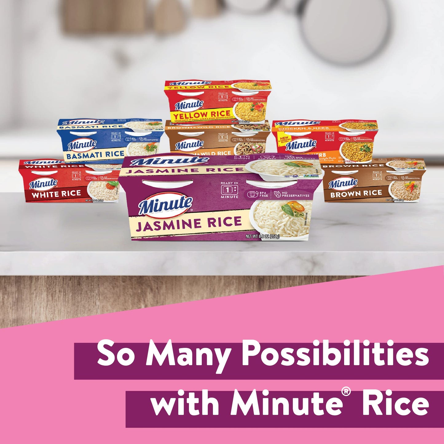 Minute Ready-to-Serve Jasmine Rice, Microwavable Rice Cups, 8.8-Ounce Cups (Pack of 8)