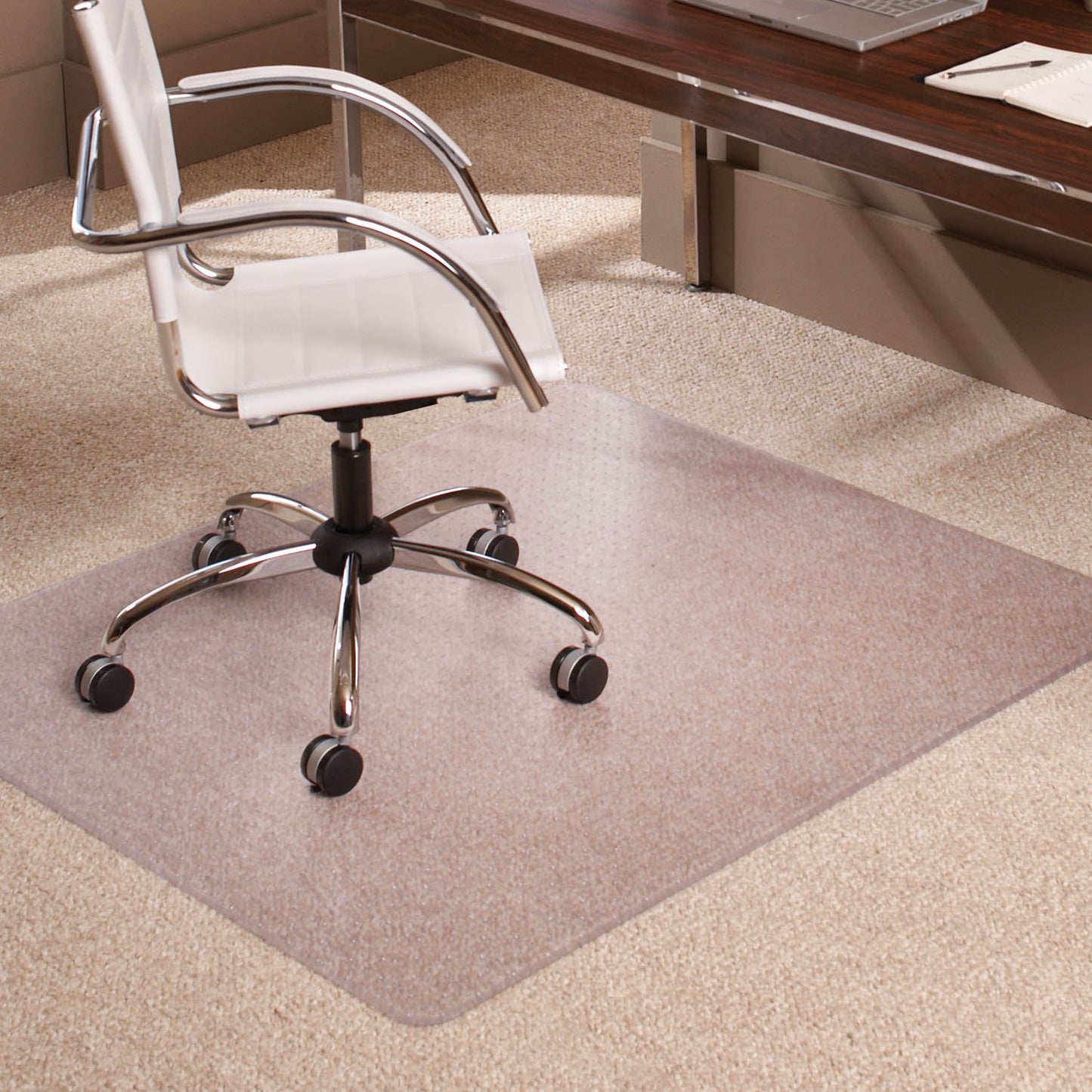 Chair Mat for Carpet- Low Pile, 46 by 60-Inch Rectangle, Clear Vinyl