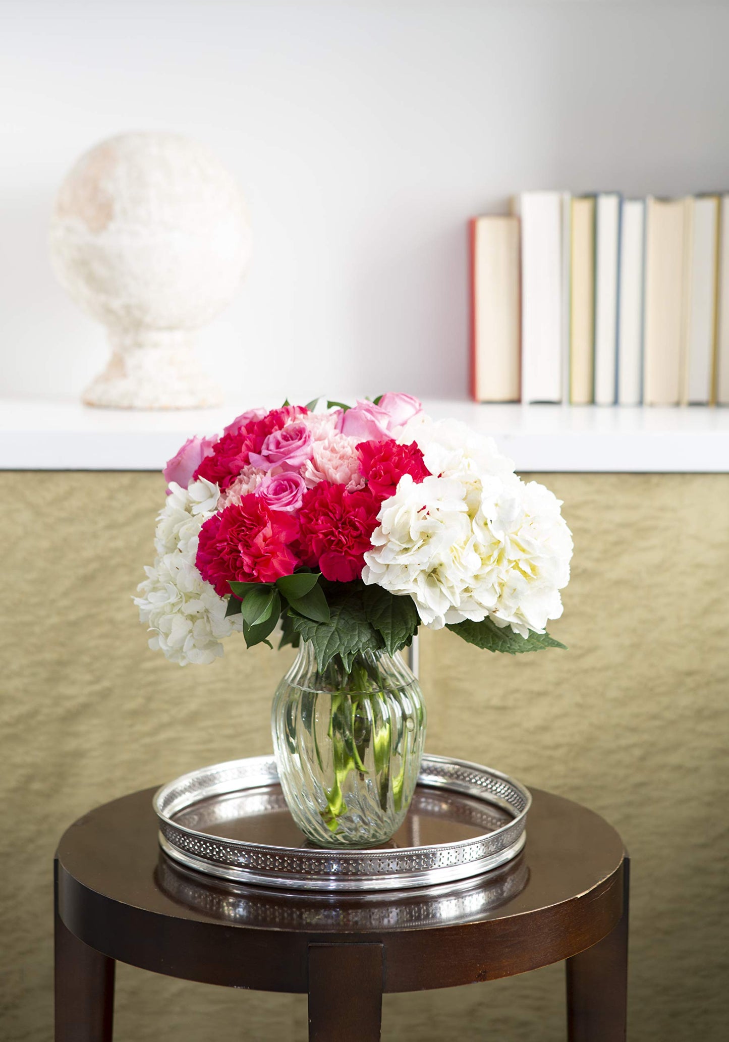 KaBloom PRIME NEXT DAY DELIVERY - Fall Collection - Let Them Eat Cake Bouquet of Pink Roses and White Hydrangeas.Gift for Birthd