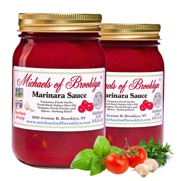 MICHAEL'S OF BROOKLYN Marinara Sauce Tomatoes Fresh Basil Pasta Sauce GMO Free, Gluten Free Fresh Tomato Sauce Basil Fresh Garli