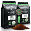 The Bean Organic Coffee Company Water Processed DECAF California Blend, Medium Roast, Ground Coffee, 16-Ounce Bags (Pack of 2), 