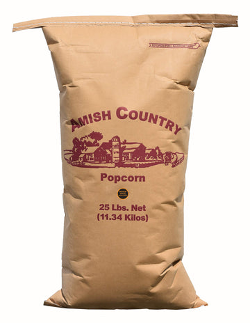 Amish Country Popcorn | 25 Lb Bag | Medium White Popcorn Kernels | Old Fashioned, Non-Gmo And Gluten Free (Medium White - 25 Lb