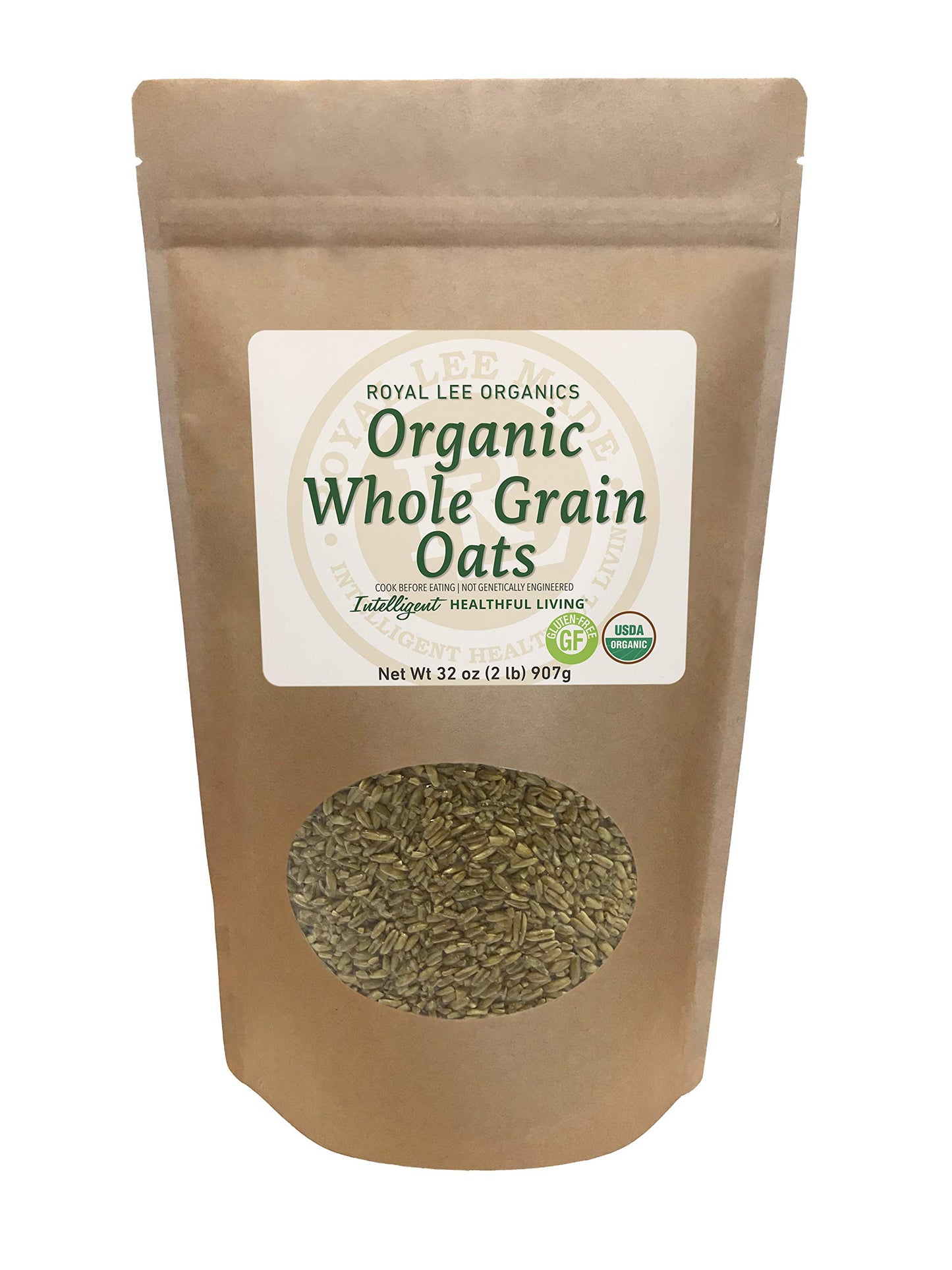 Royal Lee Organics Organic Gluten Free Oat Groats (2 Lbs)