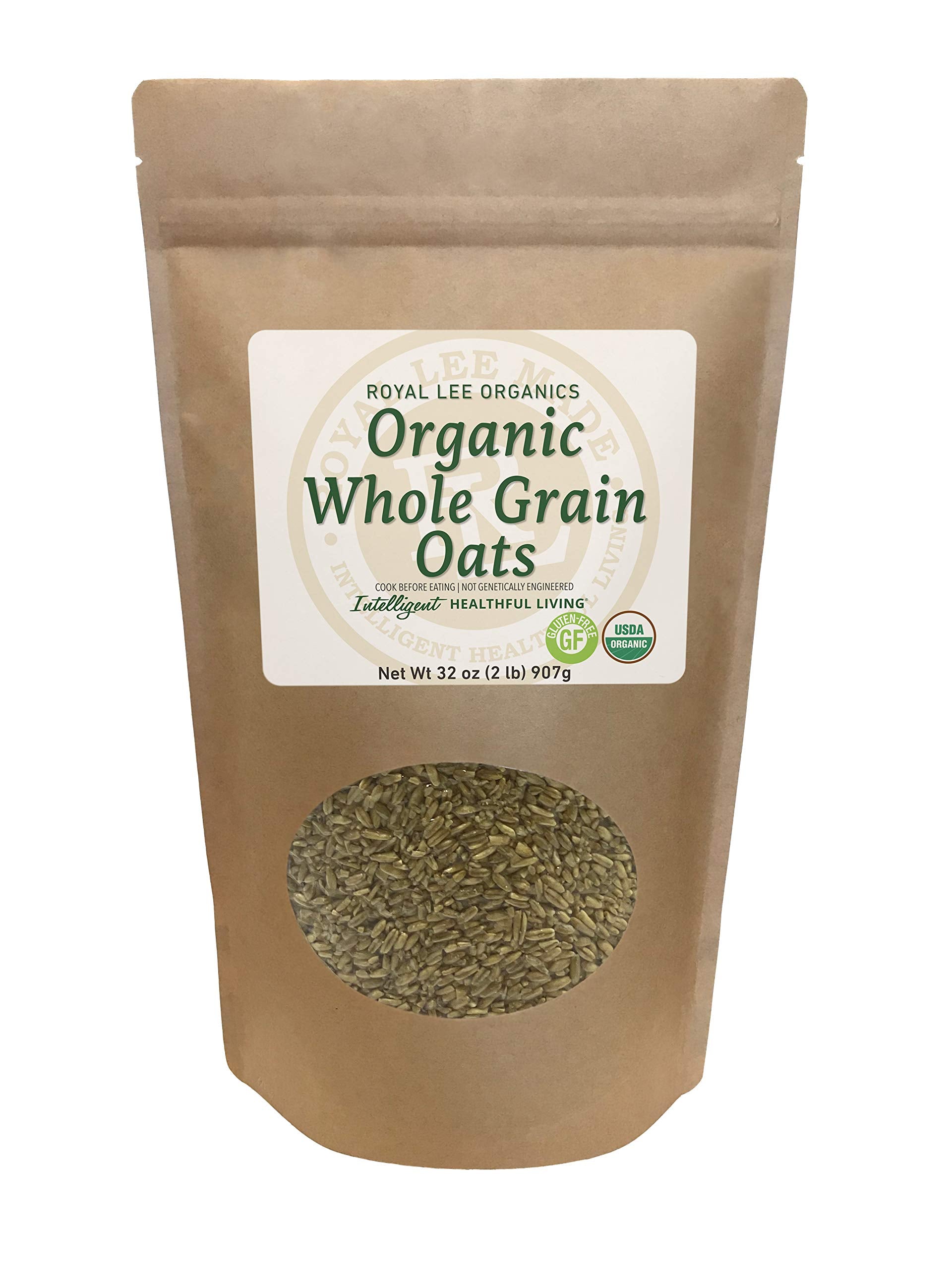 Royal Lee Organics Organic Gluten Free Oat Groats (2 Lbs)