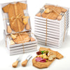 Ziliny 50 Set Baby Shower Gifts For Guests Clothing Shaped Charcuterie Board Set Thank You Tags With Box Mini Cheese Board Party Favors For Gender Reveal Favors Baby Shower Game Prizes (Bamboo Color)